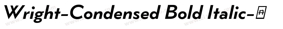 Wright-Condensed Bold Italic字体转换